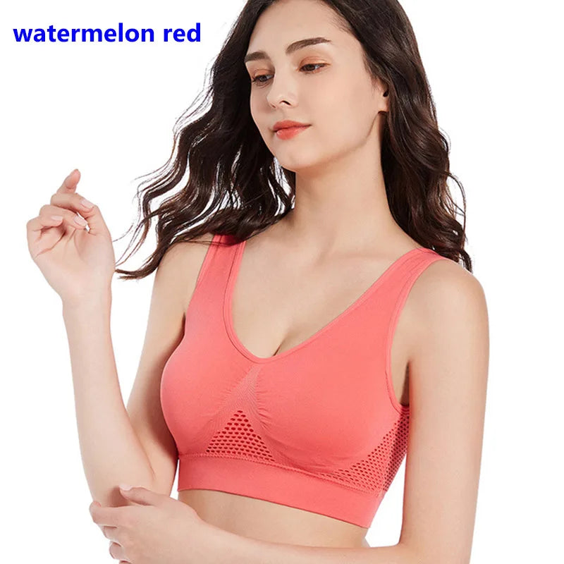 Sports Bras for Women Yoga plus Large Big Size Ladies Bralette Mujer Top Underwear Padded Fitness Running Vest Brassiere S-7XL