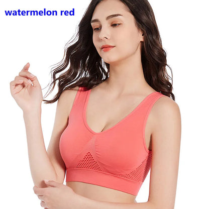 Sports Bras for Women Yoga plus Large Big Size Ladies Bralette Mujer Top Underwear Padded Fitness Running Vest Brassiere S-7XL
