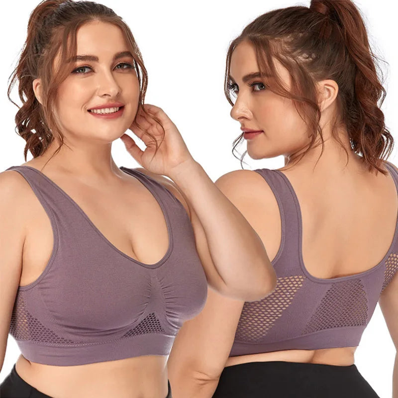 Sports Bras for Women Yoga plus Large Big Size Ladies Bralette Mujer Top Underwear Padded Fitness Running Vest Brassiere S-7XL