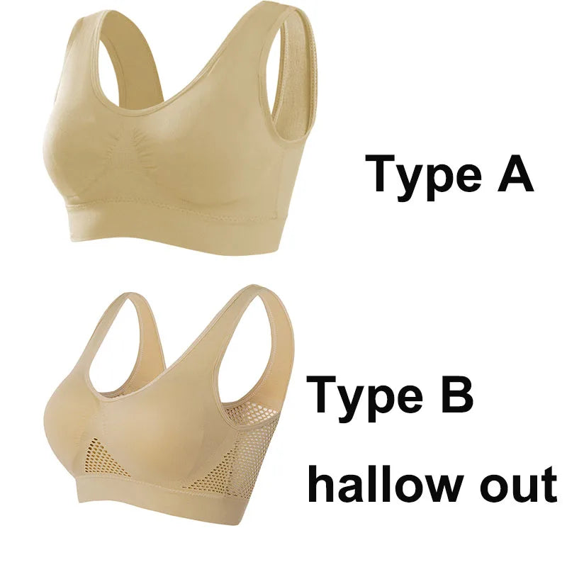 Sports Bras for Women Yoga plus Large Big Size Ladies Bralette Mujer Top Underwear Padded Fitness Running Vest Brassiere S-7XL