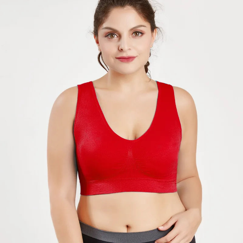 Sports Bras for Women Yoga plus Large Big Size Ladies Bralette Mujer Top Underwear Padded Fitness Running Vest Brassiere S-7XL