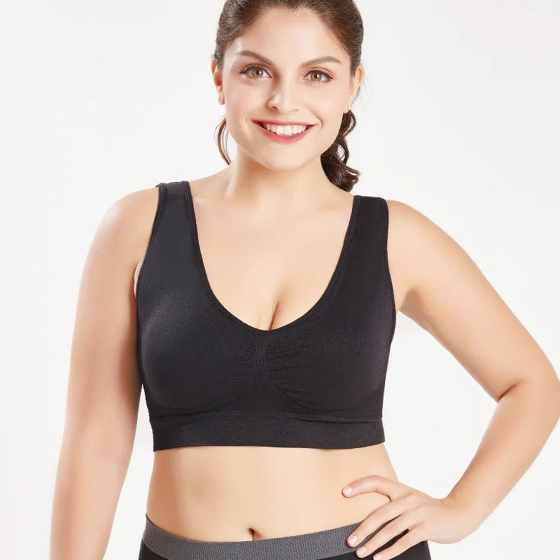 Sports Bras for Women Yoga plus Large Big Size Ladies Bralette Mujer Top Underwear Padded Fitness Running Vest Brassiere S-7XL
