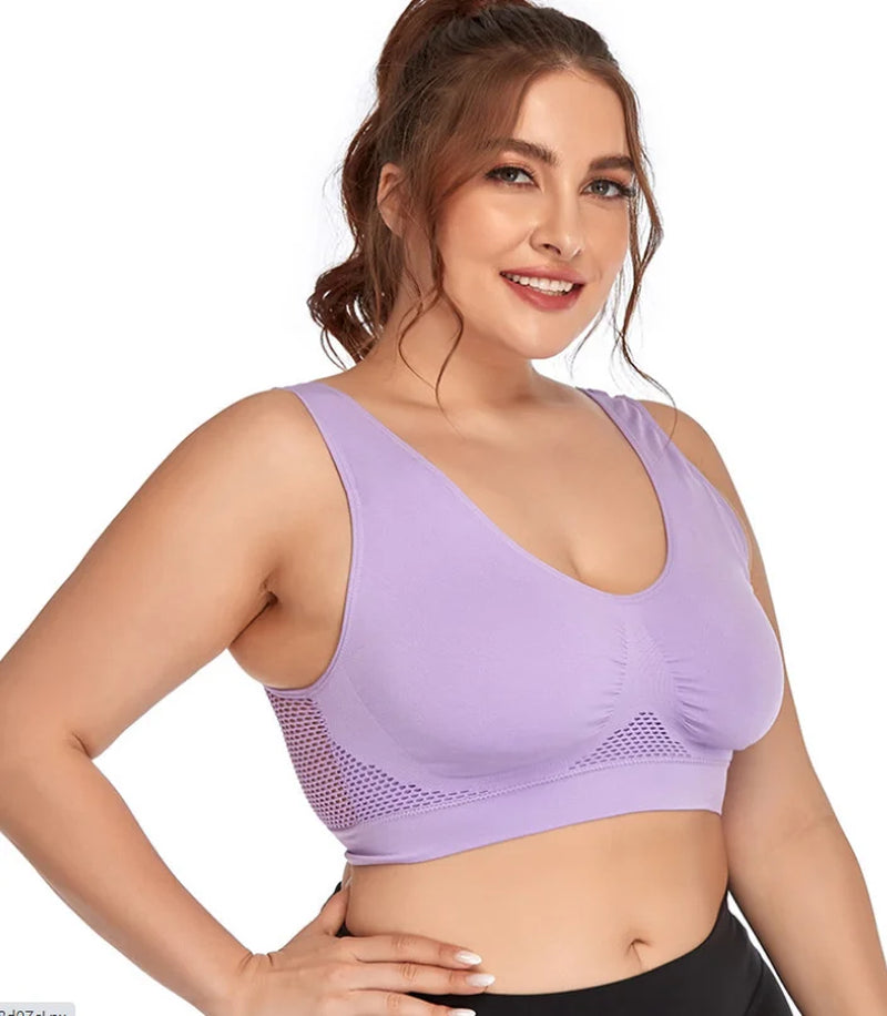 Sports Bras for Women Yoga plus Large Big Size Ladies Bralette Mujer Top Underwear Padded Fitness Running Vest Brassiere S-7XL